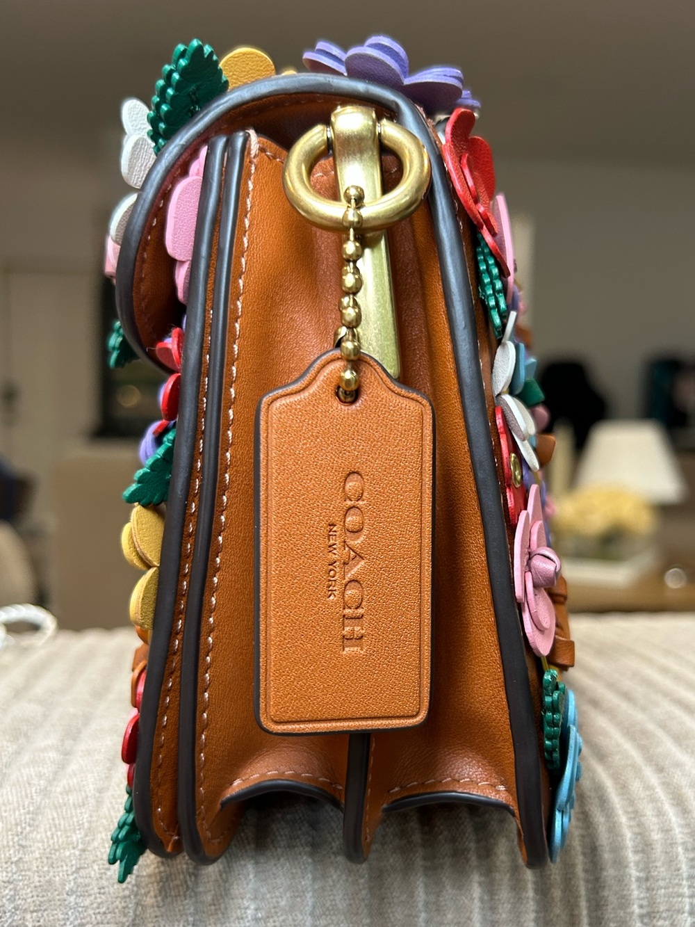 Coach Tabby Shoulder Bag 26 With Floral Applique - Picture 5 of 12